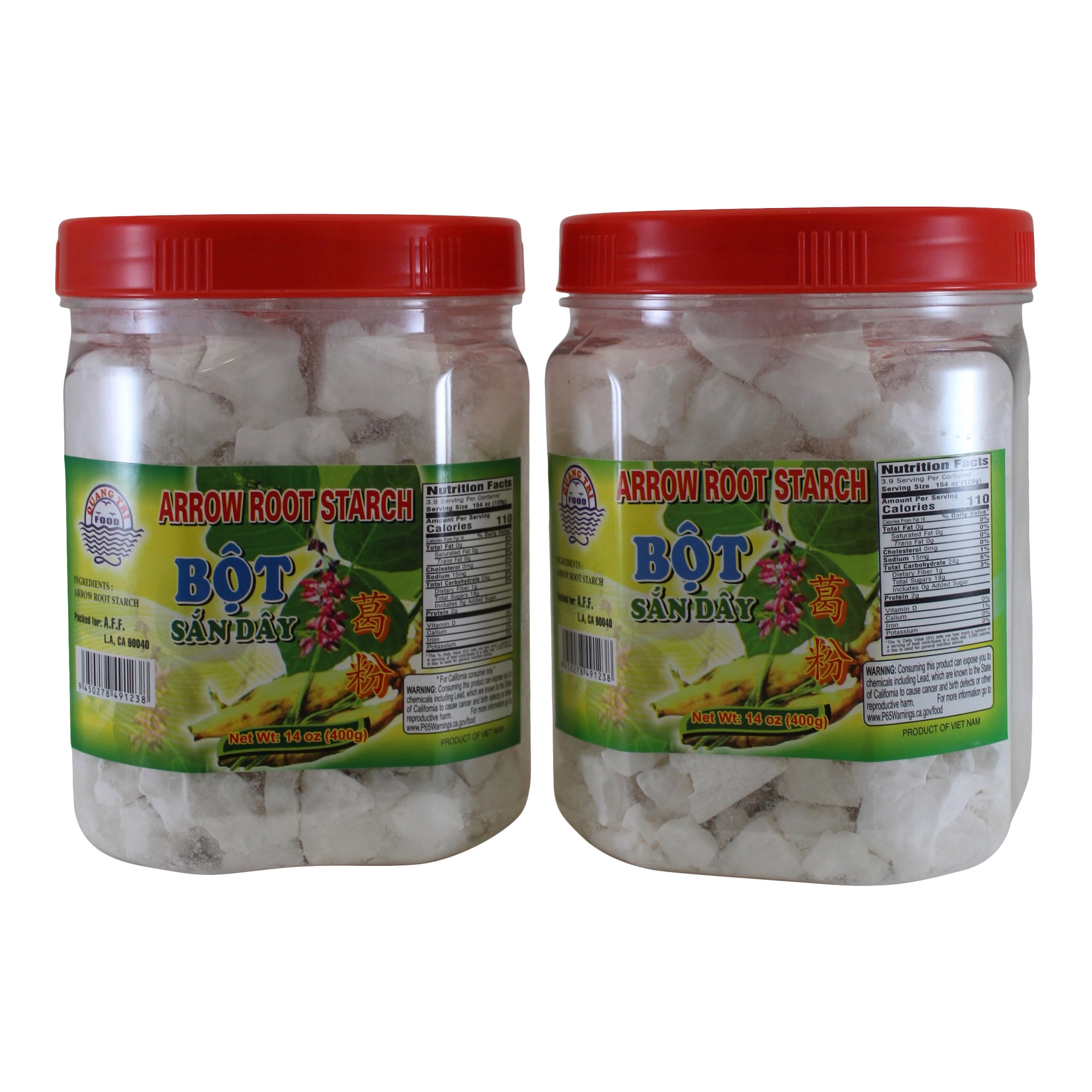 Quang Tri Arrowroot Powder, Food Thickener Bot San Day 14 oz 2 Pack