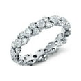 thumbnail image 1 of 1.00 T.C.W Forme Ronde Naturelle Diamond Dernière Conception Bande d'Éternité de Mariage pour Dames Solide 950 Platine Taille 8, 1 of 1