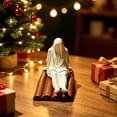 thumbnail image 4 of Diceymbol Halloween Ghost Figurine Sitting on Wood Logs Mini Tabletop Decoration for Shelf Mantel Party Decor 4 Inch, 4 of 8