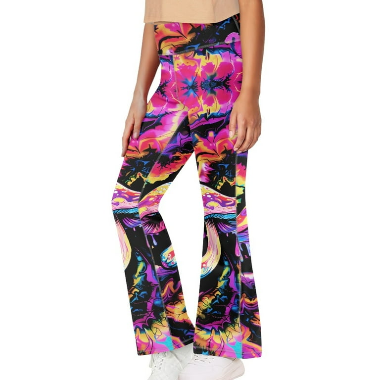 DISNIMO Halloween Mushroom Flared Leggings Kids 7-8 Yoga Pants