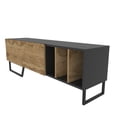 thumbnail image 5 of Linossa 60'' Modern TV Stand Wood Console Table Entertainment Unit with Metal Leg for 70'' TVs Marble Gold Finish, 5 of 7
