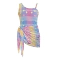 thumbnail image 7 of SEANATIVE Girls Swimsuit and Cover Up Set One Piece Bathing Suit See-through Mesh Skirt, 2 Piece Back Cut Out Design Swimwear, Size 17-18 Years, Star Heart-shaped Pattern Pink Blue Yellow, 7 of 7