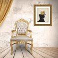 thumbnail image 3 of Fab Funky 26x32 Gold Ornate Wood Framed with Double Matting Museum Art Print Titled - Scottish Terrier Beer Lover, 3 of 4
