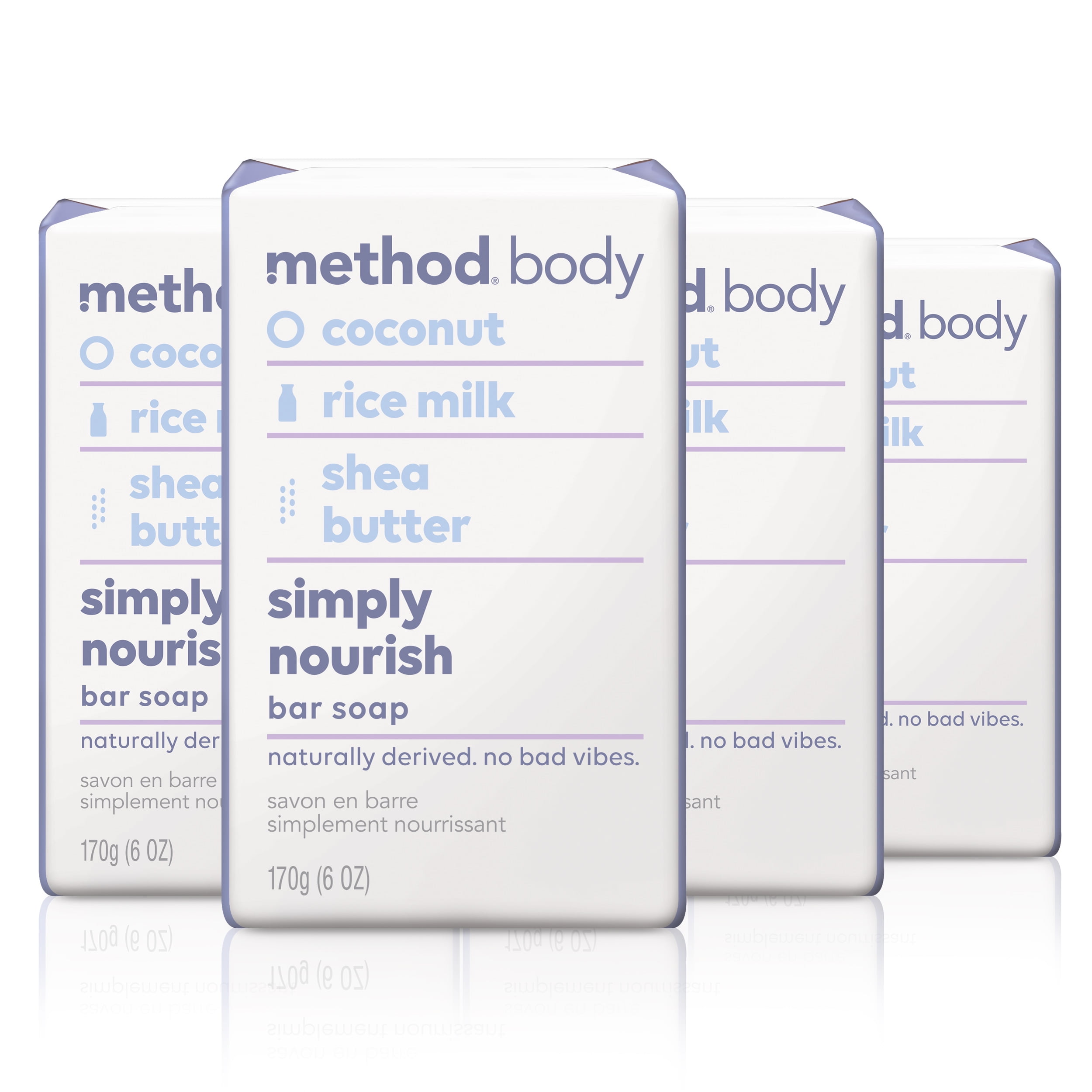 Pack of 4, Method Bar Soap, Simply Nourish, 6oz