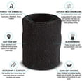 Suddora 4” Solid Color Sport Arm Sweatbands Pair, Black