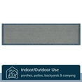 thumbnail image 4 of Well Woven Medusa Odin Solid & Striped Blue 2'7" x 9'10" Indoor/Outdoor Flat-Weave Runner Rug, 4 of 8