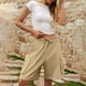 thumbnail image 1 of MKLEKYY Pantalones Cortos Holgados E Informales para Mujer, Cómodos, con Cinco Divisiones y Bolsillos Elásticos., 1 of 4