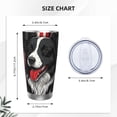 thumbnail image 4 of Balery Independence Day Collie Pattern 20oz Insulated Car Cup with Dual Drink Lids, Stainless Steel Travel Mug Eco-Friendly and Leak-Proof-Without Straw, 4 of 8