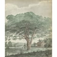 thumbnail image 2 of Jan Brandes 12x14 Gold Ornate Wood Frame and Double Matted Museum Art Print Titled - Boom Op Ceylon (1785 - 1786), 2 of 4