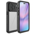 thumbnail image 3 of Waterproof Case for iPhone 17 Pro, with Screen Protector 360° Full Body Heavy Duty Military Protection Shockproof IP68 Underwater Cover for iPhone 17 Pro, Black, 3 of 9