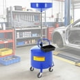 thumbnail image 5 of 8 Gallon Air Operated Oil Drain Container, Portable Fluid Fuel Transfer Tank with Wheels for Car, Truck & Garage, 5 of 7