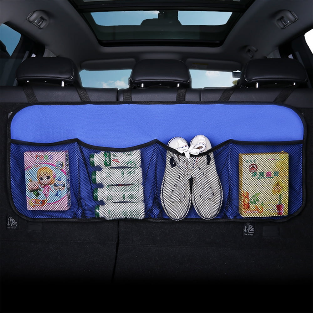 Adjustable Car Trunk Back Seat Organizer, High Capacity Hanging Car