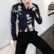 thumbnail image 3 of Camisas para hombre blancas con estampado Camisa de hombre de manga larga estampada Nueva en cuello Asia S Ropa popular coreana Trendyol Tops originales, 3 of 5