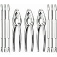 thumbnail image 1 of 12 Uds herramientas para mariscos cangrejo desgranador tenedores juego abridor mariscos langosta pierna desgranadora accesorios de cocina, 1 of 7
