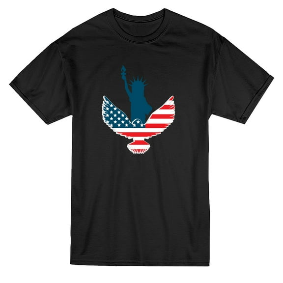 USA Statue Of Liberty. Eagle Flag Tee - Men T-Shirt, Small