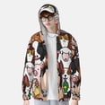 thumbnail image 4 of Kll Doodle Farm Animals Faces Print Men'S Women’s Upf 50+ Sun Protection Outdoor Hoodie Jacket Long Sleeve Fishing Hiking Performance Shirt- Xx-Large, 4 of 8