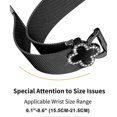 thumbnail image 5 of For TicWatch E Milanese Band Clover Decor Electroplated Stainless Steel Strap, Size: L - Black Black, 5 of 5