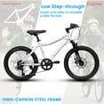 thumbnail image 5 of 20 inch Mountain Bike For Boys Girls, 7 Speed Kids' MTB Summer Travel Birthday Gifts Children Bicycles, 5 of 10