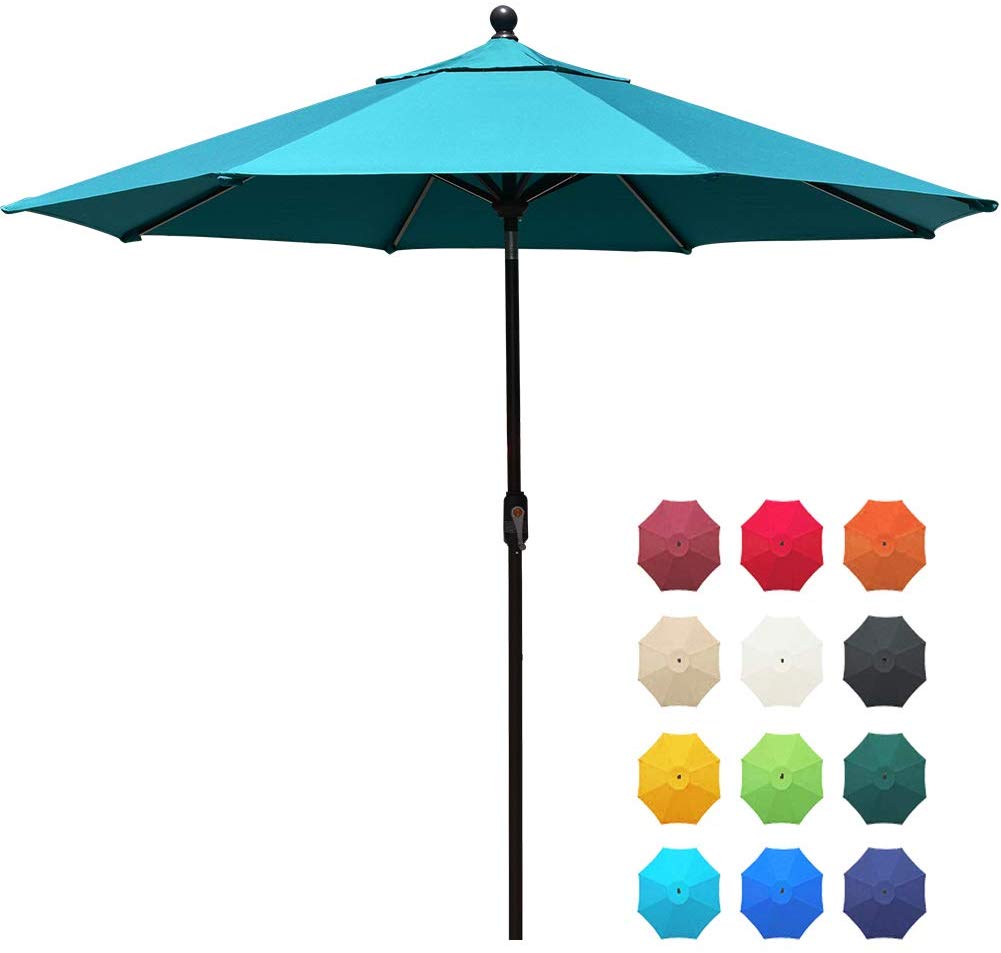 EliteShade Sunbrella 9Ft Market Umbrella Patio Outdoor Table Umbrella