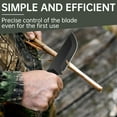 thumbnail image 3 of Plys Camping Knife with Sheath, Full Tang Outdoor Hunting Gear Tactical Fixed Blade Knives with PP Fiber Handle, 4 inch Black Straight Blade, 3 of 7