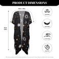 thumbnail image 6 of FKELYI Moon Star Black Print Kimono Coverups for Women Soft Beach Cover Up Half Sleeve Summer Cardigan Bikini Cover Ups Resort Wear Casual Cruise Outfits, 6 of 6