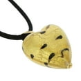 thumbnail image 3 of GlassOfVenice Murano Glass Heart Pendant - Spotted Gold, 3 of 4