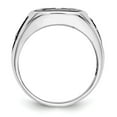 thumbnail image 2 of 14K White Gold Ring Band Themed Men's Masonic, Size 8, 2 of 5