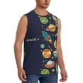 thumbnail image 2 of Uemuo Space Pattern Men's Sleeveless T-Shirt,Muscle Athletic Tank Top, Moisture-wicking Quick-dry Breathable Classic Tee Top for Gym Run Outdoor Sports-3X-Large, 2 of 8