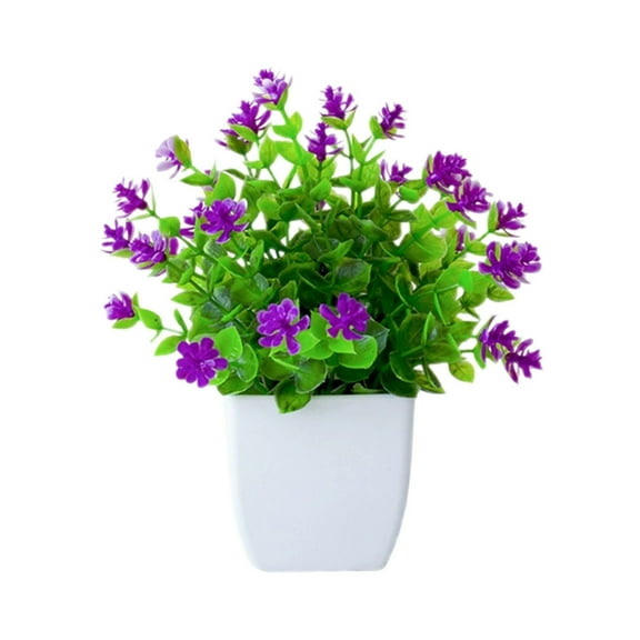 Artificial Potted Small Greenery,Realistic Mini with Flowers for Indoor Home Decor,Desktop Table Centerpiece for Bathroom,Farmhouse Displays,Mother's Day,Christmas Gifts