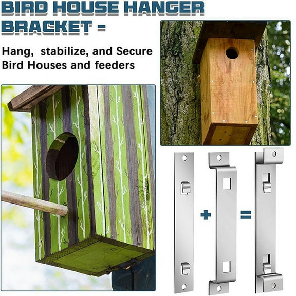 1Sets Bird House Hanger Bracket Stable Rust Proof Galvanized Steel Mounting for Securing Houses