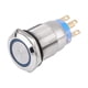 thumbnail image 3 of 19mm 12V Waterproof Stainless Self locking Latching Push Button Switch Green LED, 3 of 3