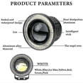 thumbnail image 5 of 2 uds luz antiniebla para coche Ojos de Ángel anillo Halo faros Led redondos lámpara de conducción Universal, 5 of 5