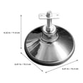 thumbnail image 2 of WEUVEB Adjustable Pool Table Leg Leveler with Plated Metal Pad and Anti- Floor, 2 of 8