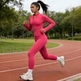 thumbnail image 7 of LEKODE two piece athletic sets for women 2 Piece for Women Sports Bra Gym Set Womens workout set Tummy Control double lined workout set backless tops yoga set Pilates Outfits Pink S, 7 of 7