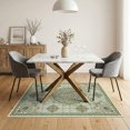 thumbnail image 3 of ODIKA 5'x7' Washable Area Rug Non-Slip, Chair-Friendly Oriental Ornamental Boho Accent Intricate Center Motif Style for Dining Room, Under Table, Home Office, 3 of 7