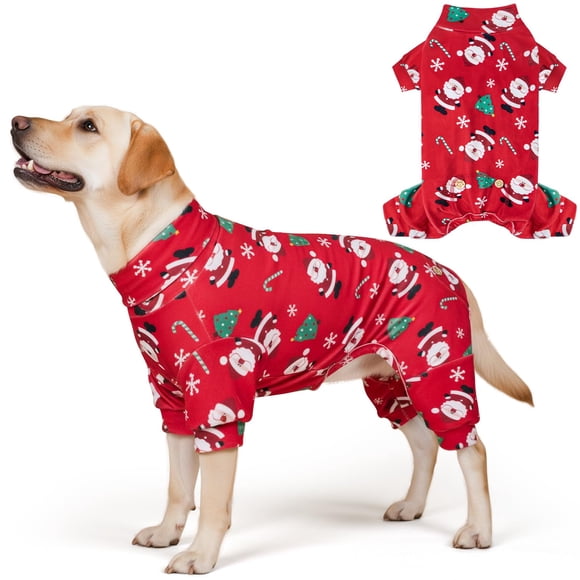 Pijama para perro KYEESE Papá Noel de terciopelo XXL, acogedor