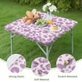 thumbnail image 4 of Pink and Purple Of Leopard Print Square Fitted Tablecloth with Elastic Edge,Square Table Cover,Washable Elastic Table Cover for Home Kitchen Party Decor 34"x34", 4 of 6