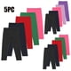 thumbnail image 3 of Odeerbi 3-12 Años Niñas 5 Pcs Leggings Pantalones Mallas Elásticas Stretchy Full Length Multipack Pantimedias, 3 of 3