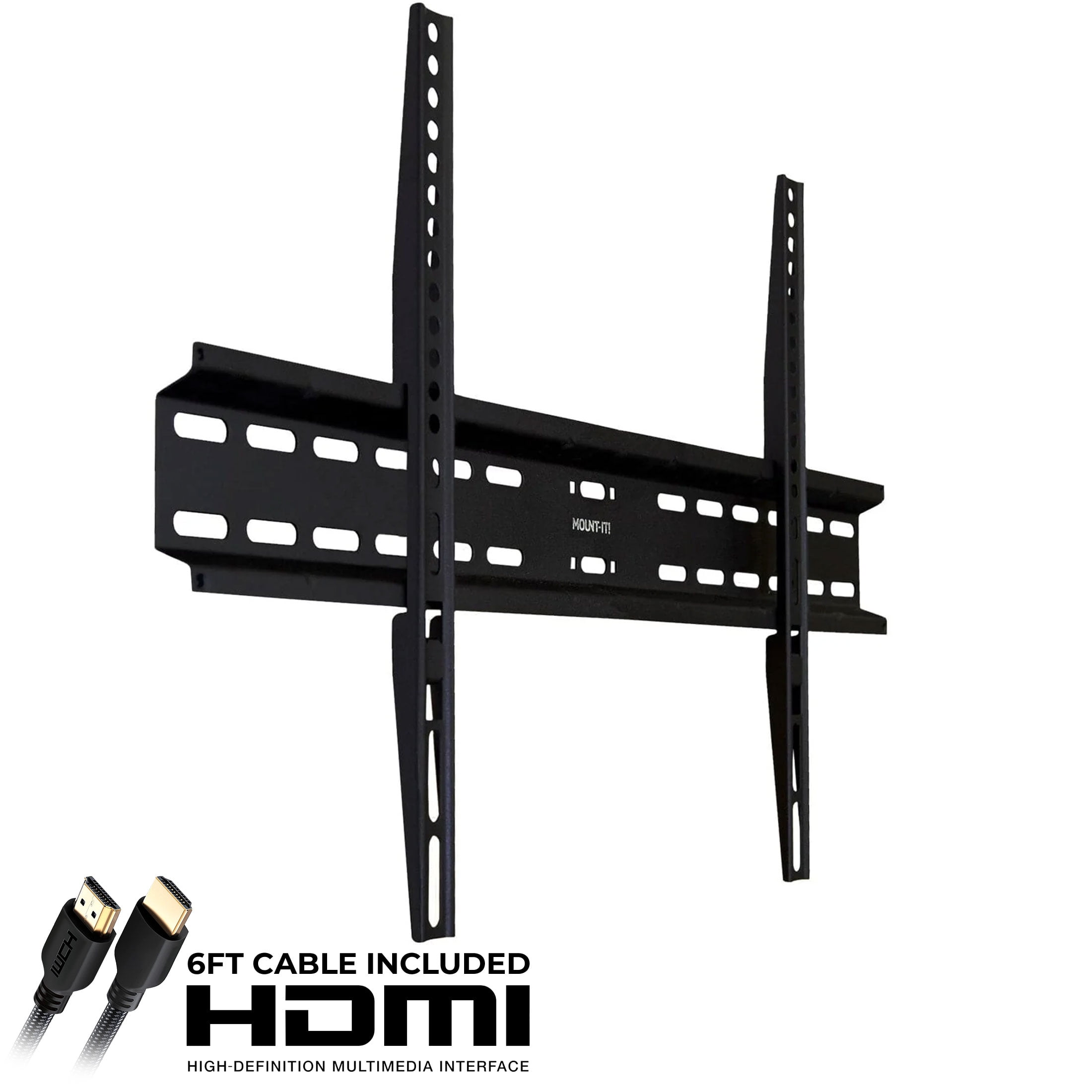 Mount-It! Low Profile Fixed TV Mount, Fits 37"-70" TVs, 77lb. Capacity