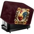 thumbnail image 1 of Rooster Print Toaster Cover Stain Resistant Dust Cover Sunflower Toaster Cover Fit 4 Slice Toaster Lightweight Kitchen Appliance Cover with Top Handle, 1 of 1