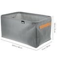 thumbnail image 2 of PartyKindom 3Pcs Grey Closet Organizer Fabric Storage Bins with Handles for Home Clothes, 2 of 10