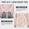 thumbnail image 6 of Pioneer Flower Floral Print Pattern Apron for Women and Men, Cotton Linen Waterproof with Pockets, Adjustable, 33x27 Inch for Kitchen, Gardening, BBQ, Salon, 6 of 6