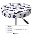 thumbnail image 2 of Uemuo Seahorses and Hearts Pattern Round Bar Stool Seat Covers Washable Stool Cushion Slipcover Elastic Bar Chair Covers-12 inch, 2 of 7