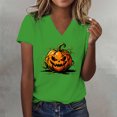 thumbnail image 2 of Halloween Shirts for Women V Neck Tops for Women Halloween Graphic Tee Womens Summer Tops Tshirts for Women Halloween Shirts for Women Womens Tops Vintage Tshirts Halloween Tee Halloween Clothing, 2 of 3