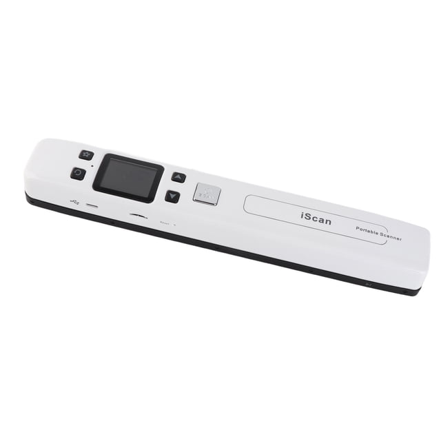 Portable Scanner, Dual Mode 300/600/1050DPI Photo Scanner Wide Application for Photo Black,White