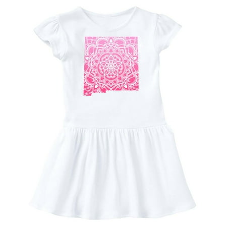 

Inktastic New Mexico Silhouette Mandala Gift Toddler Girl Dress