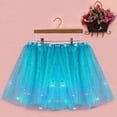 thumbnail image 2 of BKQCNKM Skirts For Women Sequin Dress Small Bulb Mesh Tulle Pleated Princess Women Sequins Skirt Star With Led Skirt Skirt Womens Dresses Sky Blue Dress One Size, 2 of 9