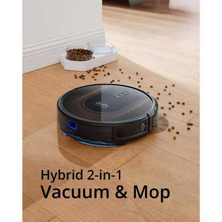 eufy RoboVac G30 Hybrid, Robot Navigation and Smart 2.0, with Vacuum 2-in-1 Suction, Strips Dynamic Wi-Fi, Sweep 2000Pa mop, Boundary