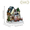 thumbnail image 6 of Valery Madelyn 9.4 inches Pre-Lit Musical Christmas Village, Dynamic Scenes Christmas Figurine Building House with Santa's Workshop for Holiday Table Top Decoration, 6 of 10