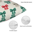 thumbnail image 3 of Fuzoiu Retro bows Print Square Pillow Cover,Hidden Zipper Design,Luxury Square Pillow Case, Throw Pillow,Couch Cushion-26"x26", 3 of 7